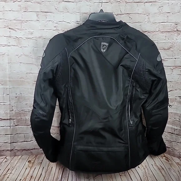 Joe rocket padded lined motorcycle jacket black women's large